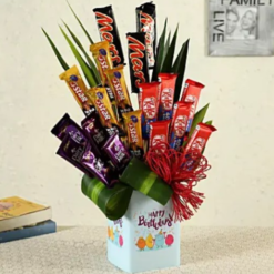 choco birthday wishes vase premium chocolate birthday gift with fast delivery