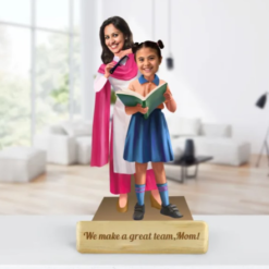 custom mom and daughter portrait personalized caricature art gift