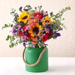 green jar of floral joy with fast delivery options