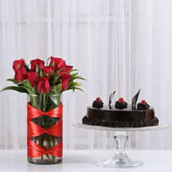 love and truffle rose gift combo with fast delivery options