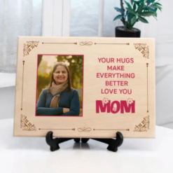 love you mom custom wooden frame personalized gift for mom