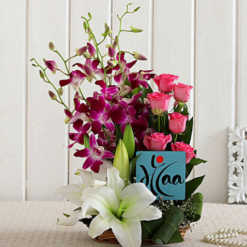 moms blooming table top floral gift flowers for mom table decoration