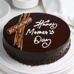 moms decadent chocolate truffle cake rich dessert for mother’s day