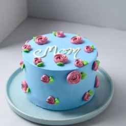moms elegant blue blossom floral gift for mother’s day