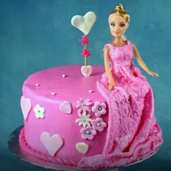 princess barbie doll fondant cake princess cake online delivery