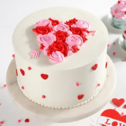 rose embrace heart cake romantic rose-shaped cake perfect for valentine’s day