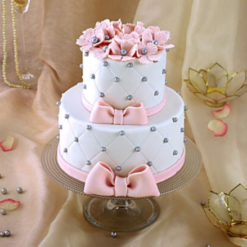 timeless tiered delight two-layer designer cake elegant celebration​