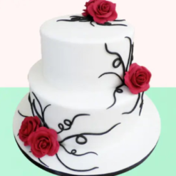 vanilla rose elegance cake floral vanilla buttercream celebration gift