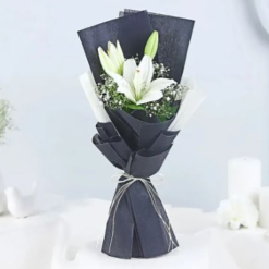 lily of enchantment elegant white lily flower bouquet of grace