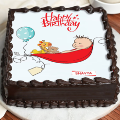 baby sleepytime cake with soft pastel design for baby shower celebration