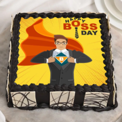 Champion Boss Day Square Cake – Perfect for Boss Day celebrations.
