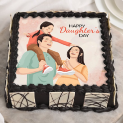 chocolate love cake for daughter with truffle frosting