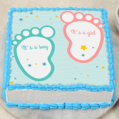 delightful baby shower square cake perfect for celebrations
