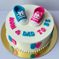 Expecting Parents Celebration Cake with sweet pastel designs for a joyful celebration