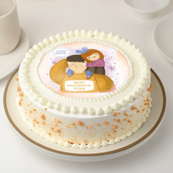 forever my daughter cake with heartfelt design special celebration dessert