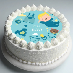 joyful buttercream celebration cake for baby shower