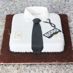 sharp boss shirt cake design for Boss Day celebration