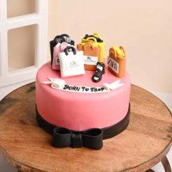 shopaholic celebration cake fondant cake for shopping lovers