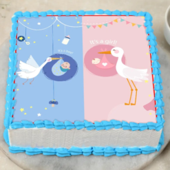 square celebration baby shower cake joyful baby shower treat