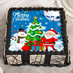 christmas joyful memory cake personalized holiday photo cake