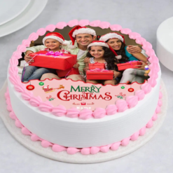 holiday joy photo cake personalized cake for Christmas celebration