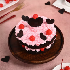 Berry and chocolate cake for Valentine’s Day