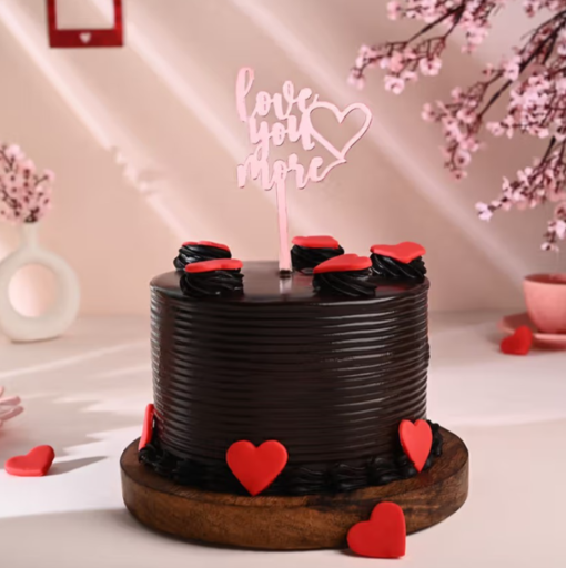 Choco Darling Heart Cake – Sweetheart Chocolate Cake