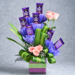 Rose and chocolate love combo for romantic gifting