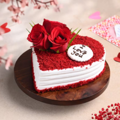 Crimson Velvet Heart Cake – Romantic Red Velvet Cake