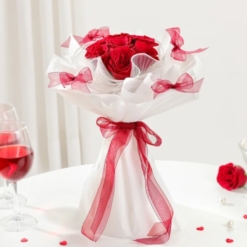 Timeless red rose bouquet for romantic occasions