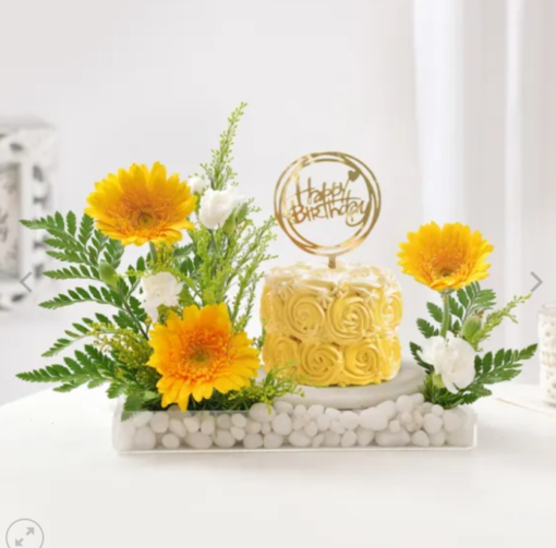 Velvet romance flower combo with roses and romantic packaging
