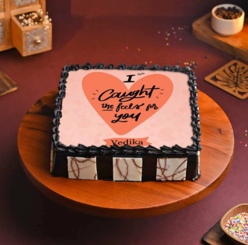 Forever Love Valentine Heart Cake – Red Velvet Romance