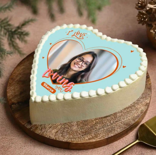 Framed Affection Heart Cake – Personalized Valentine Cake