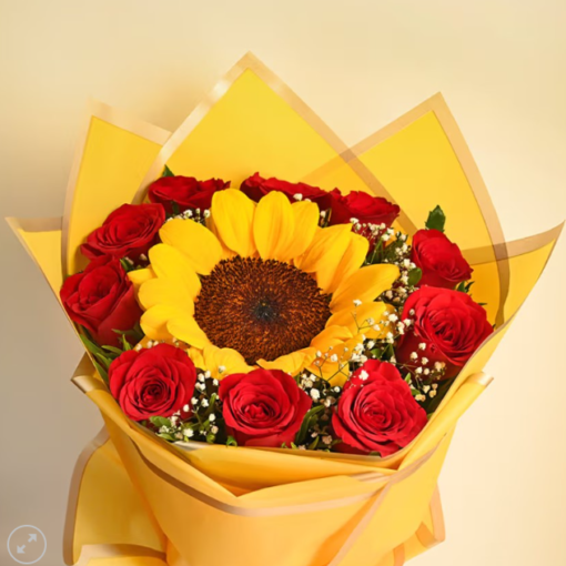 Golden yellow flower bouquet for gifting