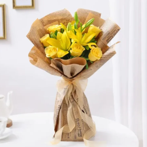 Graceful Lily Charm Bouquet – Fresh Elegant Lilies