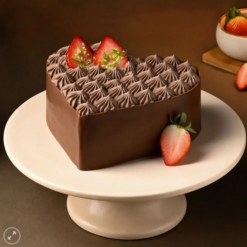 Heart shape chocolate cake for love celebrations