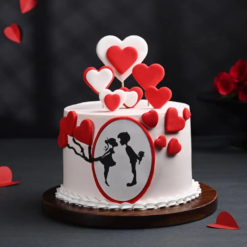 Kiss of Love Heart Cake – Romantic Heart Cake for Valentine’s Day