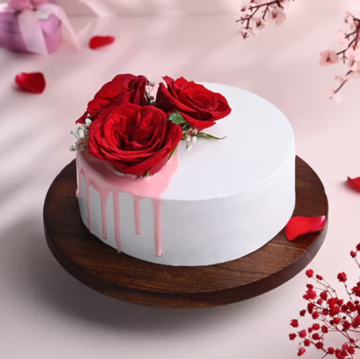 Rose Whisper Love Cake – Romantic Cake with Rose Design