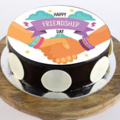 Captured Bonds Photo Cake with printed photo for Friendship Day
