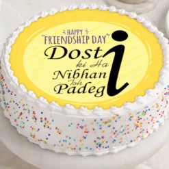 Everbond Friendship Photo Cake with personalized edible photo and friendship design