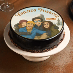 Tripping Together Friends Theme Cake