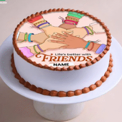 My Tribe Friendship Day Cake with Cute Friend Group Design