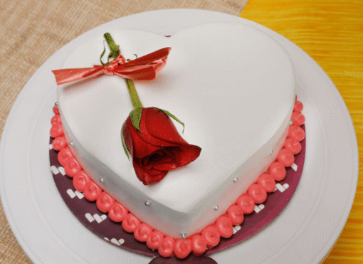 Pure Indulgence Heart Vanilla Cake Online