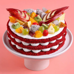 Scarlet Velvet Fresh Fruit Cake Online