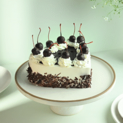Enchanted Choco Cherry Heart Black Forest Cake Online