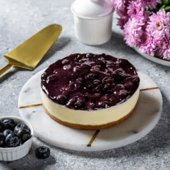 Blueberry Midnight Luxe Eggless Cheesecake