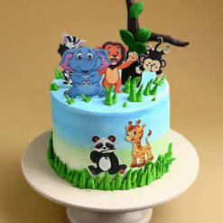 Wildlife Wonder Cake – Jungle Theme Cake by Bakizo