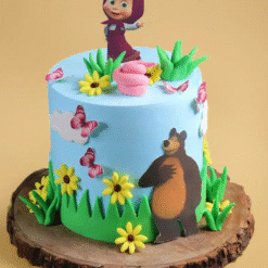 Masha Bear Kids Theme Cake
