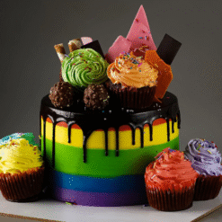 Alternative view of Rainbow Bliss Drip Cake