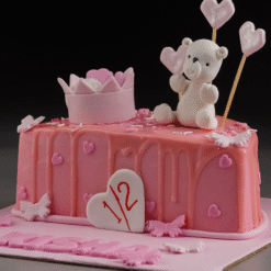 Alternative view of Teddy Half-Year Celebration Cake